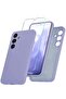 Samsung Galaxy S24 Plus Silicone Case with Screen Protector - Full Body Shockproof Slim Cover, Soft