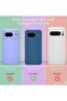Google Pixel 8a Case – Silicone Phone Case with 1 Screen Protector, Soft Anti-Scratch Microfiber Lin - 2