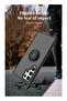 Galaxy S22 Ultra , Clear Crystal Armor Defender Design Hybrid Protective Case Cover Ring Holder Kick - 4