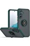 Shockproof Galaxy A34 5G Case with Metal Ring Kickstand – Magnetic Car Mount Holder, Matte Hard Back