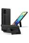 Galaxy A71 4G Magnetic Stand & Holder Hand Strap Grip Kickstand Case – Black Protective Cover with F