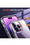 [5 in 1] Designed for iPhone 14 Pro Max Case with 2 Pack Tempered Glass Screen Protector +2pcs Camer - 3