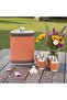 Leather Covered Stainless Steel Flask 4 Shot Glasses & Funnel Set 9 oz 270 ml Camping Pocket Flask