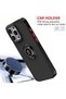 iPhone 16 Pro Case Cover – Black Matte Shockproof Bumper with Metal Ring Holder Kickstand & Car Magn - 3