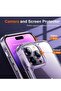 [5 in 1] uniqueMe Designed for iPhone 14 Pro Max Case with 2 Pack Tempered Glass Screen Protector 2p - 3