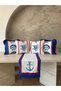 Marine Themed 5-Piece Combination Throw Pillow Cover and Runner Set (Ribbed and Fringed) - 2