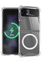 Samsung Galaxy Z Flip 4 Magsafe Clear Case, With Magnetic and Support Wireless Charger, Transparent