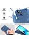 Liquid Silicone Protective Case for iPhone 13 - Blue, Camera Protection, Anti-Fingerprint, Built-In - 3