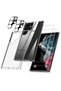 Galaxy S22 Ultra Case Bundle - Includes 2 HD Screen Protectors & 2 Camera Lens Protectors, Slim Clea