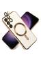 Magnetic Clear Case for Samsung Galaxy S23 with Camera Lens Protector Magsafe Compatible Electroplat