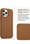 (for iPhone 14 Pro Max) - European Nappa Leather Case - Smoothen and Soften Over Time - Compatible w - 3