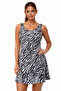 Women's Patterned Dress Swimsuit with Shorts