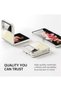Case for Samsung Galaxy Z flip 4 5G 2022, Clear Slim Phone Case with Transparent Hard PC Back, Soft - 6