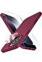 Ultra-Thin Matte Wine Red iPhone 16 Pro Max Case with Camera Lens & Screen Protectors – Shockproof,