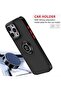 iPhone 16 Pro Max Case – Blue Matte Shockproof Bumper with Metal Ring Holder Kickstand & Magnetic Ca - 3