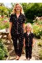 Hello Kitty Licensed Mother & Daughter Combination Pajama Set Black Shirt Buttoned 100% Cotton Sold Separately Mother's Day Special - 5