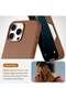 Classic European Leather Phone Case for iPhone 16 Pro Max – Dark Saddle Brown, Smoothens & Softens O - 4