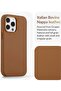 (for iPhone 14 Pro Max) - European Nappa Leather Case - Smoothen and Soften Over Time - Compatible w - 2