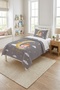 Moon Star Cloud Princess Figure Baby Pique Set - Fairy Tale Themed Modern Gray Powder Quilted Bedspread - 5
