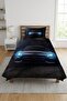 Sports Car Racing Themed Baby Pique Set-Night Ride Modern Black Blue Decorative Bedspread - 6