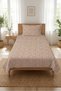 Floral Daisy Patterned Youth Pique Set-Country Garden Country Coral Green Decorative Bedspread - 5