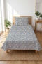 Floral Vintage Blue Single Pique Set-Romantic Spring Nordic Powder Decorative Bedspread