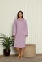 Women's Long Sleeve Lace Detailed Relaxed Fit 100% Cotton Nightgown