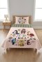 African Themed Kids Single Pique Set with Safari Animals - Exotic Adventure Bohemian Green Bedspread - 2