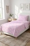 Hearted Pastel Romantic Teenage Pique Set-Cute Love Modern Pink Lilac Turquoise Quilted Bedspread - 4