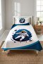 Astronaut Space Themed Teen Pique Set - Cosmic Galaxy Modern Blue and White Decorative Bedspread - 6