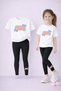 Leggings - T-Shirt Set Mother Daughter Combination 100% Cotton Flexible Comfortable Daily Sports Combination