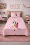 Fashionable Hearted Makeup Artist Girl's Pique Set - Cute Beauty Themed Powder Gold Quilted Bedspread