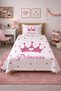 Starry Princess Themed Teen Pique Set - Fairytale Girl's Nordic Pink Quilted Bedspread - 4