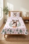 Deer Forest Nature Figured Children's Single Pique Set - Fairy Tale Gazelle Themed Nordic Bedspread - 4