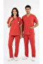 Pomegranate Flower Premium Scrubs Set - Nurse Doctor Uniform High-Quality Fabric - 2