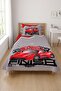 Racing Car Speed Themed Single Duvet Set-Automobile Concept Modern Gray Red Bedspread