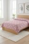 Hearted Romantic Cute Powder Youthful Pique Set - Love Themed Modern Plum Cream Quilted Bedspread - 5
