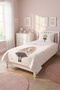 Princess Star Figured Young Pique Set - Fairy Tale Themed Modern Powder White Quilted Bedspread - 3