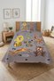 Safari Jungle Animal Gray Baby Pique Set - Nature-Inspired Modern Mustard Mink Decorative Bedspread - 4