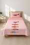 Fish Pattern Striped Polka Dot Teen Pike Set-Colorful Sea Modern Powder Coral Decorative Bedspread - 7