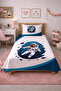Astronaut Space Themed Teen Pique Set - Cosmic Galaxy Modern Blue and White Decorative Bedspread