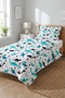 Cute Dinosaur Pattern Children's Pique Set - Adventure Themed Nordic Mint Black Decorative Bedspread - 3