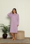 Women's Long Sleeve Lace Detailed Relaxed Fit 100% Cotton Nightgown - 2