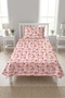 Cute Chick Ribbon Patterned Teenager Pique Set-Candy Girl Modern Powder Salmon Decorative Bedspread - 3