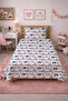 Cute Elephant Patterned Gray Baby Pique Set-Safari Nordic White Anthracite Quilted Bedspread - 6