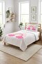 Rainbow Cloud Heart Pattern Teenager Pique Set-Fairy Tale Theme Scandinavian Pink Yellow Decorative Bedspread - 7
