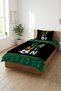Football Ball Written Baby Pique Set-Sportsman Game Modern Black Green Decorative Bedspread - 3