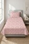 Floral Pink Country Kids Pique Set - Delicate Romantic Modern Coral Mint Quilted Bedspread - 7