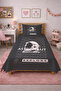 Space Astronaut Themed Single Pique Set - Cosmic Teen Room Anthracite Gray Quilted Bedspread - 7