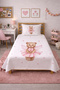 Baby Pique Set with Teddy Bear and Fairy Figures - Fairy Tale Themed Nordic Powder Ecru Quilted Bedspread - 7